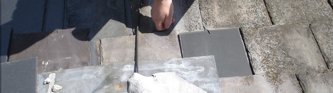 Repairing a slate roof